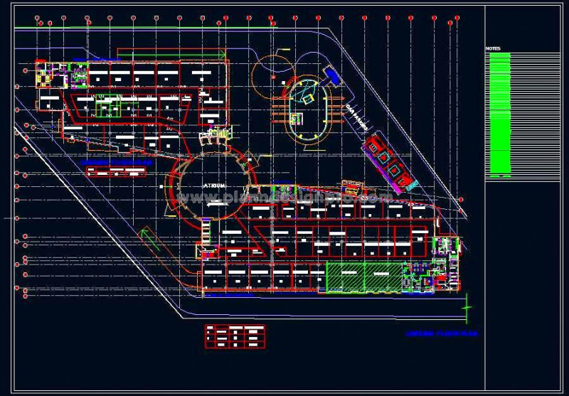 Shopping Mall Ground Floor DWG with Shops & Facilities